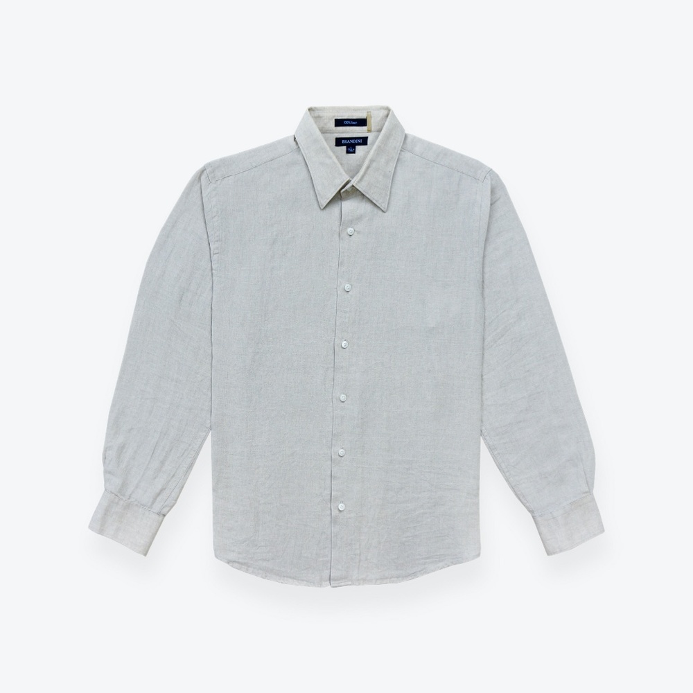 Brandini Linen Button Up Shirt Beige